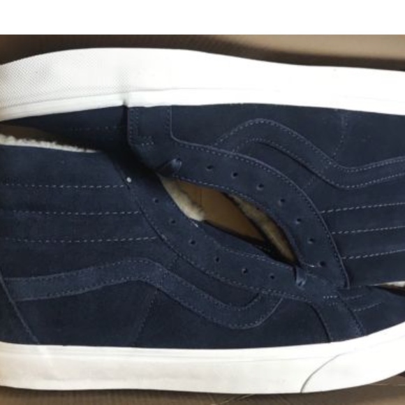 Vans SK8 Hi Reissue Suede Fleece Dress Blues True - Picture 2 of 8